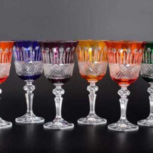 Набор бокалов для вина Цветной хрусталь 220мл Богемия 26431 2
