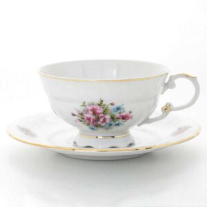 Набор чайных пар Соната Розовые цветы 200 мл Леандер 5713 2