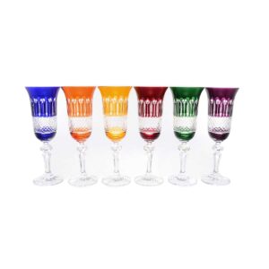 Набор фужеров для шампанского Цветной хрусталь 200мл Богемия 44072 GLPM 44072 2