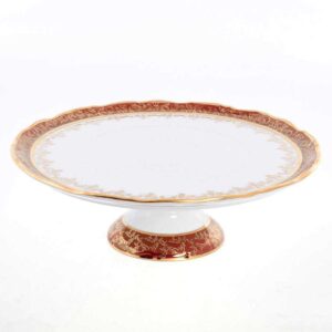 Тарелка для торта Красный лист 32см Sterne porcelan 322332