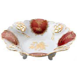 Барбарина Красная Золотая Роза Royal Czech Porcelain 2