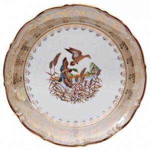 Блюдо круглое 30 см Медовая Царская Охота МТ Royal Czech Porcelain 2