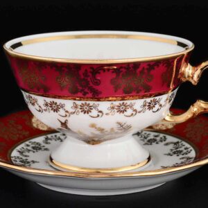 Чайный набор Царская Красная охота AL 6/12 Royal Czech Porcelain 2