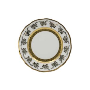 Десертная тарелка 19см Золотой Лепт Матовый МL Royal Czech Porcelain 2
