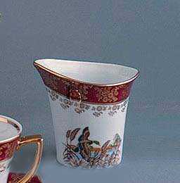Молочник Царская Красная Охота Happa Royal Czech Porcelain 2