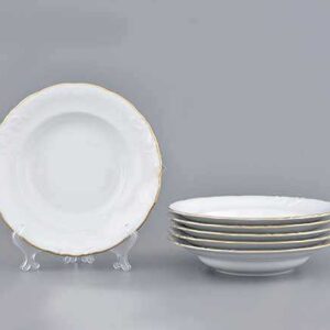 Набор глубоких тарелок 24 см из Фредерико в Золоте Royal Czech Porcelain 2