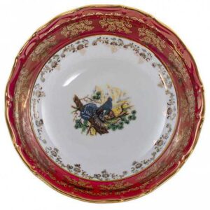 Набор салатников 13 см Царская охота Красная Royal Czech Porcelain2