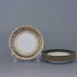 Набор тарелок 17 см Зеленая Паутинка FR Royal Czech Porcelain 2