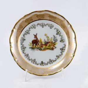 Набор тарелок 19 см Медовая Царская Охота Happa Royal Czech Porcelain 2
