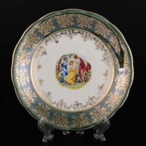 Набор тарелок 19 см Зеленая Мадонна AL Royal Czech Porcelain 2