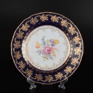 Набор тарелок 25 см Офелия Полевой цветок Кобальт Старорольский Фарфор GLPM 12186 2