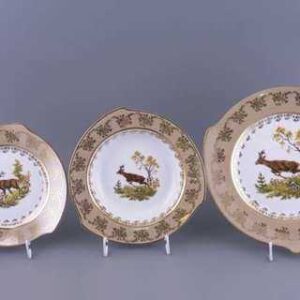 Набор тарелок Царская Медовая Охота Happa Royal Czech Porcelain 2