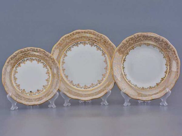 Набор тарелок Медовая Паутинка AL Royal Czech Porcelain 2