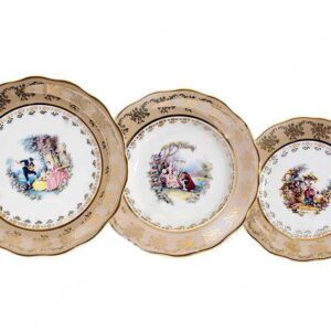 Набор тарелок Медовое Барокко AL Royal Czech Porcelain 2