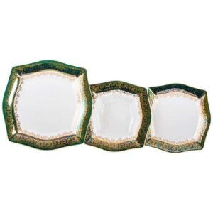 Набор тарелок Зеленая Паутинка MS Royal Czech Porcelain 2