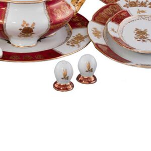 Перечница Красная Золотая Роза Royal Czech Porcelain 2