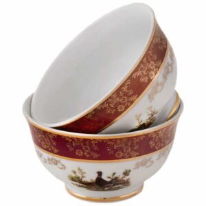 Пиала 10.5 см Царская Красная Охота Royal Czech Porcelain 2