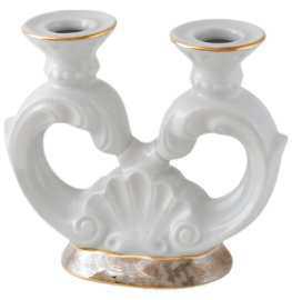 Подсвечник 2 свечи Медовая Паутинка Royal Czech Porcelain 2