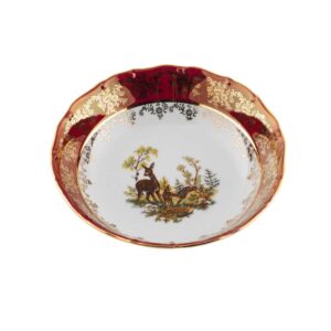 Салатник 16 см Царская Красная Охота Royal Czech Porcelain 2