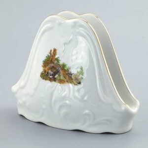 Салфетница Белая Царская Охота Рококо Royal Czech Porcelain2