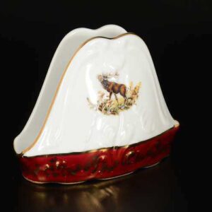 Салфетница Красная Царская Охота Рококо Royal Czech Porcelain 2