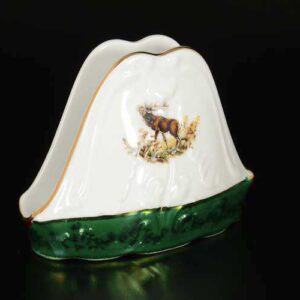 Салфетница Зеленая Царская Охота Рококо Royal Czech Porcelain 2