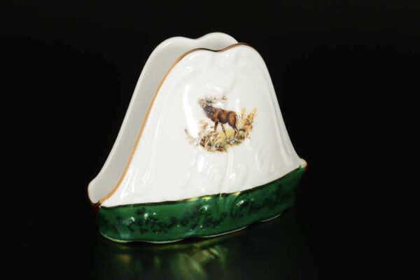 Салфетница Зеленая Царская Охота Рококо Royal Czech Porcelain 2