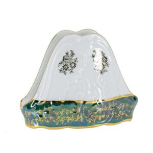 Салфетница Зеленый Лист Рококо Royal Czech Porcelain -2