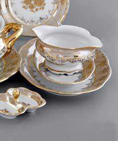 Соусник Золотая Медовая Роза AL Royal Czech Porcelain 2