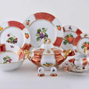 Столовый сервиз Болеро Фрукты Красные 6/27 Royal Czech Porcelain 2