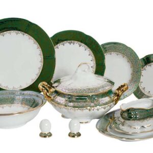 Столовый сервиз Болеро Зеленый Листик 6/26 Royal Czech Porcelain 2