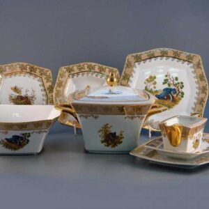 Столовый сервиз Царская Медовая Охота 6/26 MS Royal Czech Porcelain 2