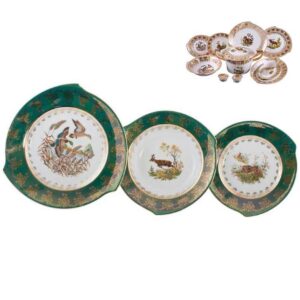 Столовый сервиз Царская Зеленая Охота 6/25 Happa Royal Czech Porcelain 2