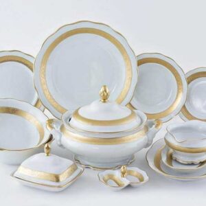 Столовый сервиз Золотая лента блеск 6/27 AL Royal Czech Porcelain2