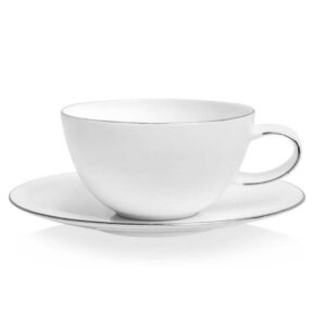 Чашка чайная с блюдцем Mix Match Синергия Платиновый кант 250мл 1