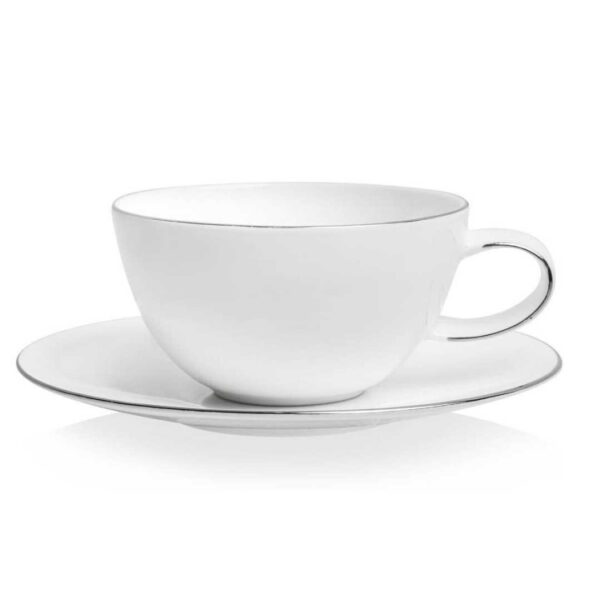 Чашка чайная с блюдцем Mix Match Синергия Платиновый кант 250мл 1