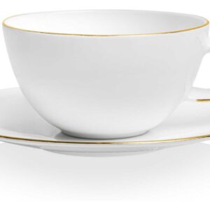 Чашка чайная с блюдцем Mix Match Синергия Золотой кант 250мл 1