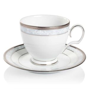 Чашка чайная с блюдцем Noritake Хэмпшир платиновый кант 250мл1