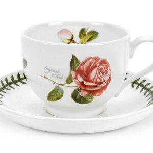 Чашка чайная с блюдцем Portmeirion Ботанический сад Розы Ароматное облако красная роза 200мл 1