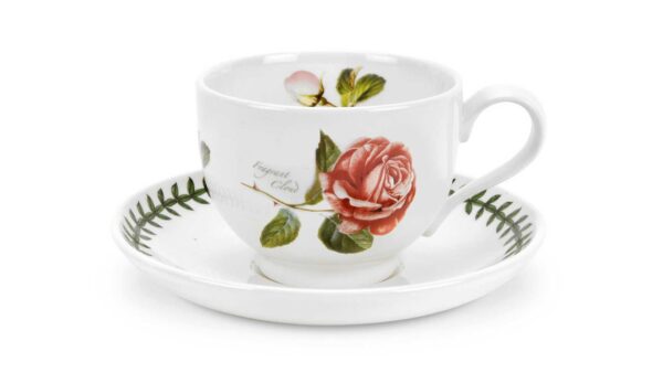 Чашка чайная с блюдцем Portmeirion Ботанический сад Розы Ароматное облако красная роза 200мл 1