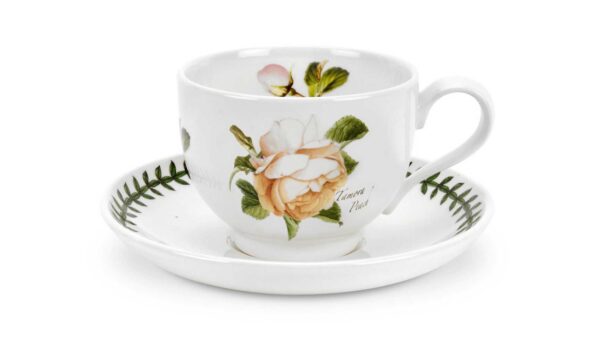 Чашка чайная с блюдцем Portmeirion Ботанический сад Розы Тамора персиковая роза 200мл 1