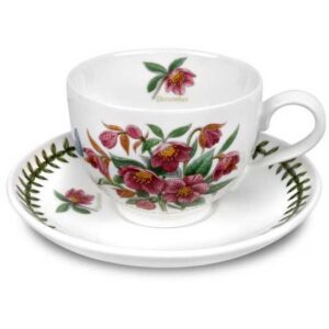 Чашка с блюдцем Portmeirion Ботанический сад Морозник 200мл Декабрь 1