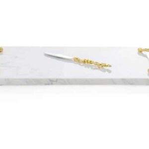 Доска для сыра с ножом Michael Aram Золотая глициния 47×25см MAR123305 2