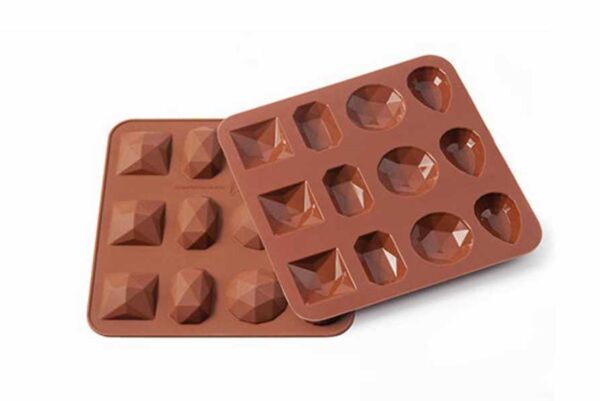 Форма для приготовления конфет Silikomart Бриллиант 3,5х3,5см шоколадная 1