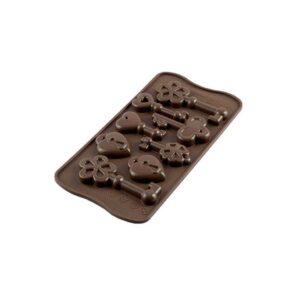 Форма для приготовления конфет Silikomart Ключи 3,4х8,4см шоколадная 1