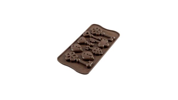 Форма для приготовления конфет Silikomart Ключи 3,4х8,4см шоколадная 1