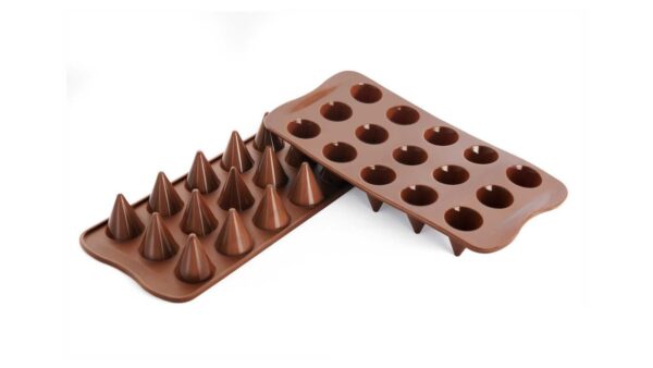 Форма для приготовления конфет Silikomart Конусы 21,5x10,7x2,8см шоколадная1