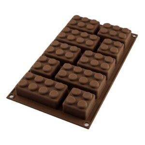 Форма для приготовления конфет Silikomart Лего 17,5Х30см шоколадная1