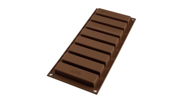 Форма для приготовления шоколадных батончиков Silikomart Мой снэк 25x10x1,6см шоколадная 1