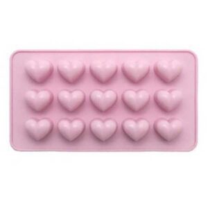Формочки для шоколада и пралине Birkmann Сердечки 21,5х10,5см 15 фигурок,розовый 1